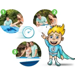 Bestway - pool ovan jord - 305x76cm - komplett pool - blå