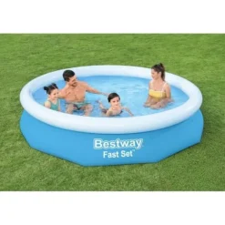 BESTWAY Bestway självbärande rund pool Fast Set 305 x 66 cm med filtrering