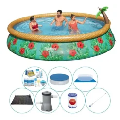 Bestway Fast Set Paradise Flowers Rund 457x84 cm - Swimming Pool Set