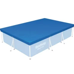 Bestway Rectangular Steel Pro Swimming Pool - 300 x 201 x 66 cm - Blå - Inklusive Tillbehör - CB12