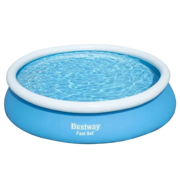Bestway Round Uppblåsbar Fast Set Pool - 366 x 76 cm - Blå - Inklusive Tillbehör - CB11