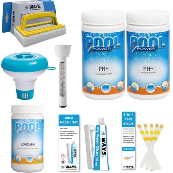 Bestway Round Uppblåsbar Fast Set Pool - 366 x 76 cm - Blå - Inklusive Tillbehör - CB11