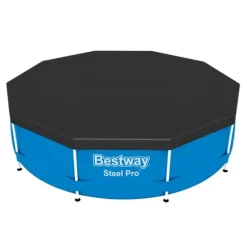 Bestway Round Uppblåsbar Fast Set Pool - 305 x 66 cm - Blå - Inklusive Tillbehör - CB13