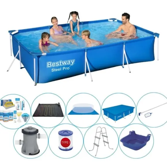Bestway Steel Pro rektangulär 300x201x66 cm - Smart Swimming Pool Deal