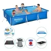 Bestway Steel Pro rektangulär 300x201x66 cm - Kombinationserbjudande för pool