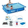 Bestway Steel Pro rektangulär 221x150x43 cm - Poolset