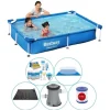 Bestway Steel Pro rektangulär 221x150x43 cm - 6-delad - Swimming Pool Combi Deal