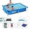 Bestway Steel Pro rektangulär 221x150x43 cm - 9-delad - Smart Swimming Pool Deal