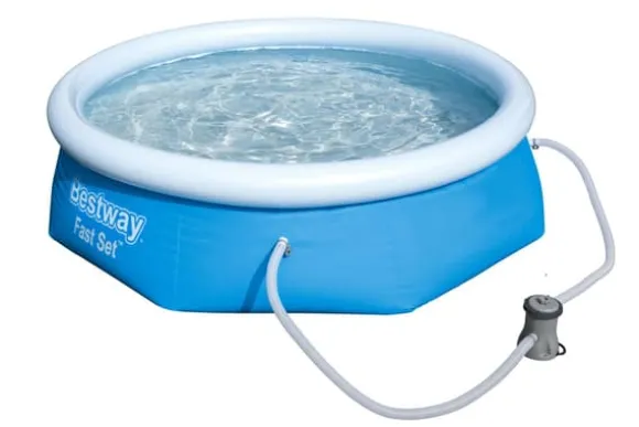 Bestway Swimming Pool - Fast Set - 244 x 66 cm - Inklusive WAYS underhållspaket och filterpump