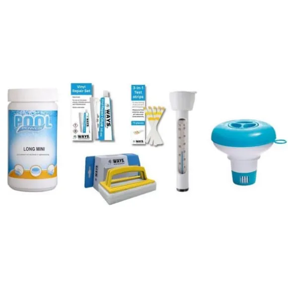 Bestway Swimming Pool - Fast Set - 244 x 66 cm - Inklusive WAYS underhållspaket och filterpump