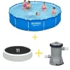 Bestway Swimming Pool - Steel Pro - 396 x 84 cm - Inklusive solsegel- och filterpump