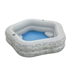 Bestway Uppblåsbar familjepool 213x206x53 cm +6 År Trädgård 54423
