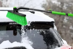 Bilskrapborste, teleskopisk snöborste, roterande 2-i-1
