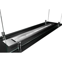 Bio-eldstad - Stål - Glas 65 cm - Svart - Bioetanol