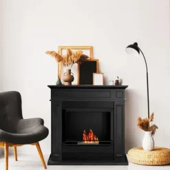 Bio-kamin - JEFFERSON - Svart - Autonomi 3 timmar - På fot