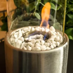 Biokamin fristående biobränslekamin bord terrass Fars dag