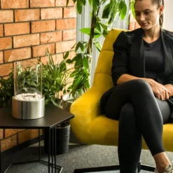Biokamin fristående biobränslekamin bord terrass Fars dag
