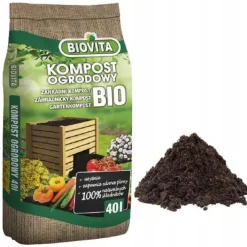 BIOVITA TRÄDGÅRDSKOMPOST 40L EKOLOGISK NATURLIG ORGANISK GÖDNINGSMEDEL