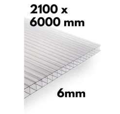 Bit av växthusflerväggsark / klar polykarbonat 700x1500mm - 4mm, 3st.