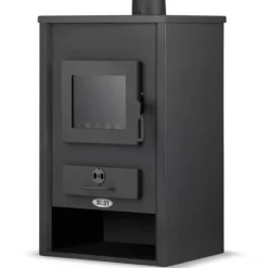 BLIST B2E Högeffektiv vedspis med vattenmantel, 15 kW, för centralvärmesystem