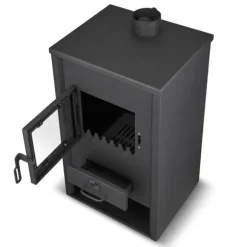 BLIST B2E Högeffektiv vedspis med vattenmantel, 15 kW, för centralvärmesystem