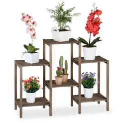 Blomhylla, Trä, 70x89x27 cm, Brun