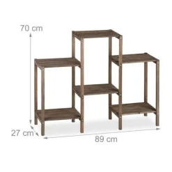 Blomhylla, Trä, 70x89x27 cm, Brun