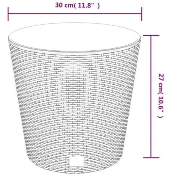 Blomkruka med avtagbar insida vit 15/15,3 L PP-rotting - Odlingslåda - Odlingslådor - Home & Living