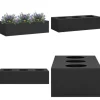 Blomlåda för kontor antracit 90x40x23 cm stål - Blomlåda - Blomlådor - Home & Living