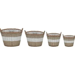 Blomlåda upphöjd 4 st korg med PE-foder