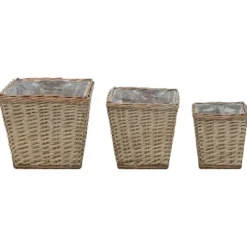 Blomlåda upphöjd 3 st korg med PE-foder