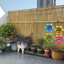 Blomma Metall Väggdekor Trädgård prydnad 15x15x0,8cm - Röd