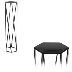 Blomstativ för växter svart 100 cm