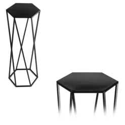 Blomstativ för växter svart 70 cm