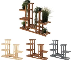 Blomsterlåda i trä för hemmet RKB /95x116x25/ Brun