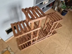 Blomsterlåda i trä för hemmet RKB /95x116x25/ Brun