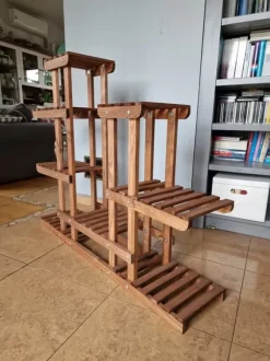 Blomsterlåda i trä för hemmet RKB /95x116x25/ Brun