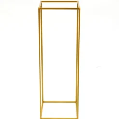 Blomsterställ för bröllop 2-pack - Rektangulär ställning - 80 cm & 100 cm - Metall - Fristående - Modern design - Guld