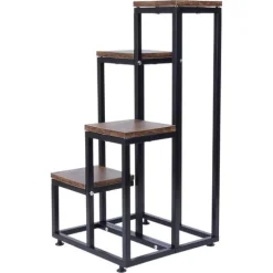 Blomsterställ i metall i 4 nivåer, ställ för krukor, växter och blommor