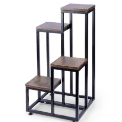 Blomsterställ i metall i 4 nivåer, ställ för krukor, växter och blommor