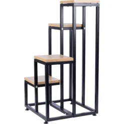 Blomsterställ i metall i 4 nivåer, ställ för krukor, växter och blommor