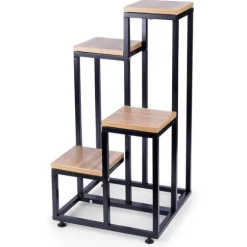 Blomsterställ i metall i 4 nivåer, ställ för krukor, växter och blommor