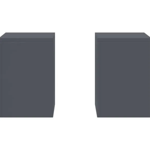 Blomsterställ i stål för utomhusbruk – 2 st | Färg: Antracit | Storlek: 24x24x35 cm