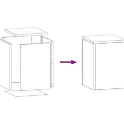 Blomsterställ i stål för utomhusbruk – 2 st | Färg: Antracit | Storlek: 24x24x35 cm