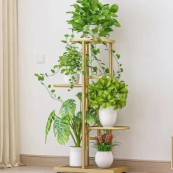 Blomsterställ, 4-nivå, Inomhus- och utomhusbruk,Guld