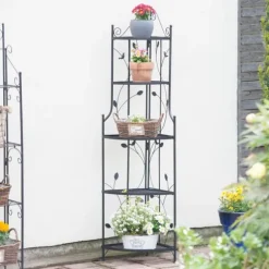 Blomsterställ, 160x36x36 cm, Svart