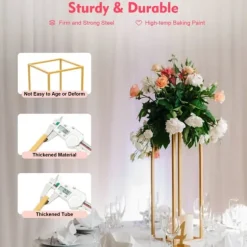 Blomsterställ/Växtställ - Bord/fristående displayställ - 4-pack - 10 kg per ställ - Stål & plast - DIY placering för bröllop/dekor