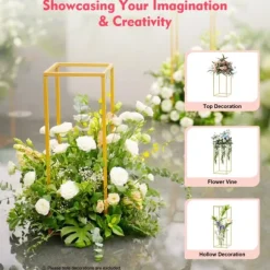 Blomsterställ/Växtställ - Bord/fristående displayställ - 4-pack - 10 kg per ställ - Stål & plast - DIY placering för bröllop/dekor