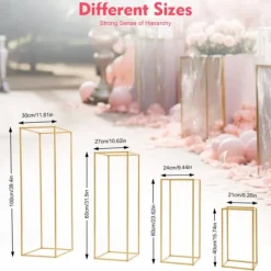 Blomsterställ/Växtställ - Bord/fristående displayställ - 4-pack - 10 kg per ställ - Stål & plast - DIY placering för bröllop/dekor