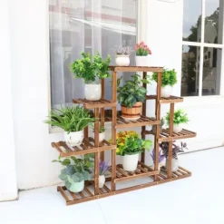 Blomstervagn, flerskiktsdesign, koloniserat trä